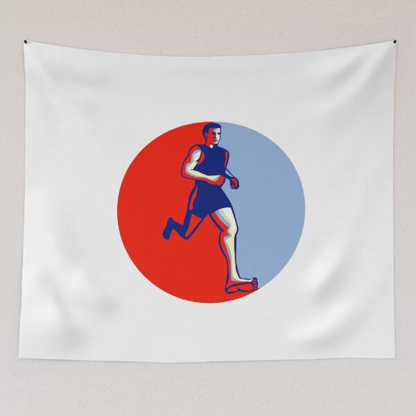 Item preview, Barefoot Runner Running Front Circle designed and sold by patrimonio.