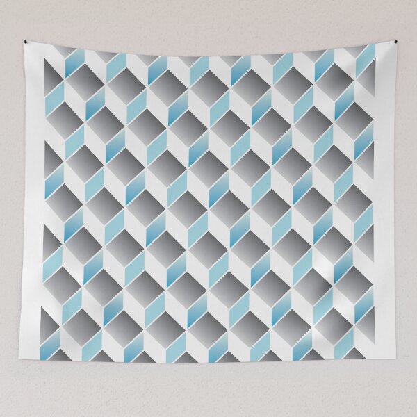 Item preview, cubic pattern - geometric 3d design -seamless designed and sold by ohaniki.