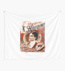 Harry Houdini Master of Cards Vintage Wall Tapestry