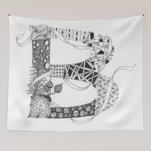 Item preview, Zentangle®-Inspired Art - Tangled Alphabet - B designed and sold by Laurel Storey, CZT.