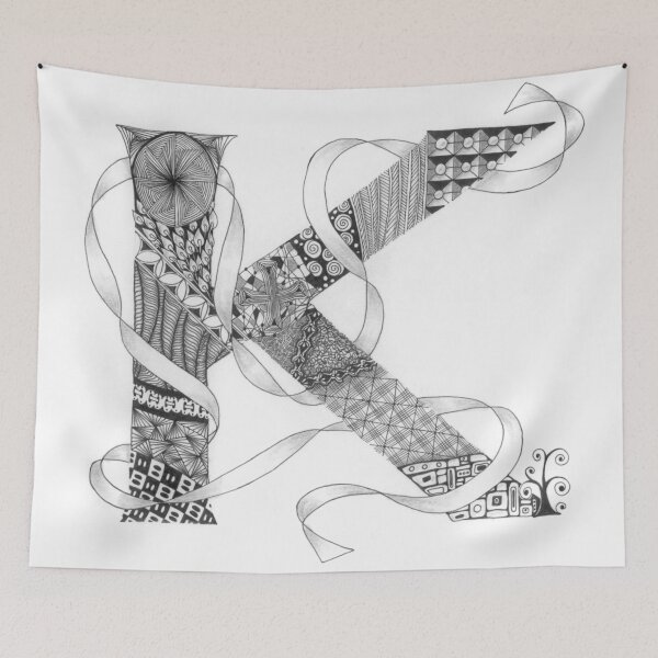 Item preview, Zentangle®-Inspired Art - Tangled Alphabet - K designed and sold by Laurel Storey, CZT.