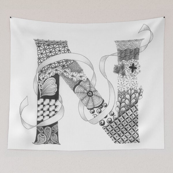 Item preview, Zentangle®-Inspired Art - Tangled Alphabet - N designed and sold by Laurel Storey, CZT.