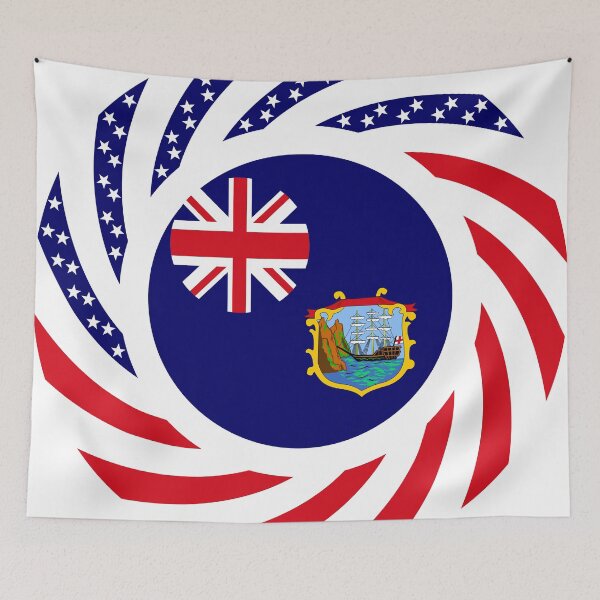 Item preview, Saint Helena American Multinational Patriot Flag Series designed and sold by Carbon-Fibre Media.