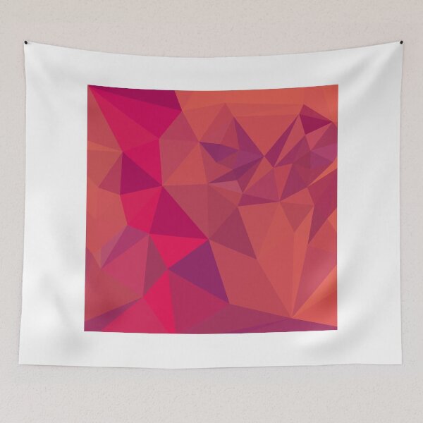 Item preview, Jazzberry Jam Red Abstract Low Polygon Background designed and sold by retrovectors.