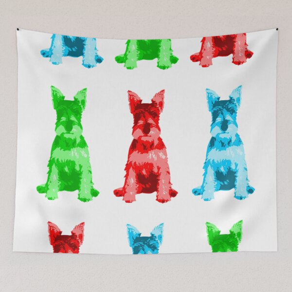 Aperçu de l'œuvre Schnauzer Pop Art miniature créée et vendue par MiniSchnauzer.