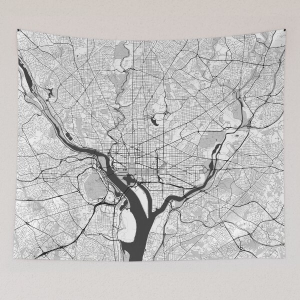 Item preview, Washington Map Gray designed and sold by HubertRoguski.
