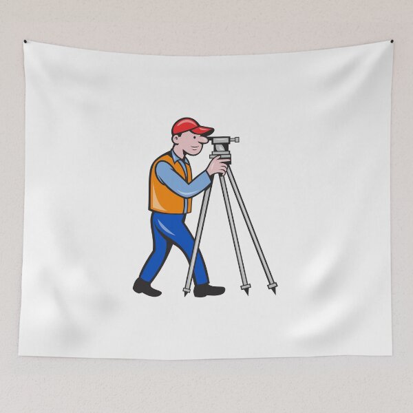 Item preview, Surveyor Geodetic Engineer Theodolite Isolated Cartoon designed and sold by patrimonio.