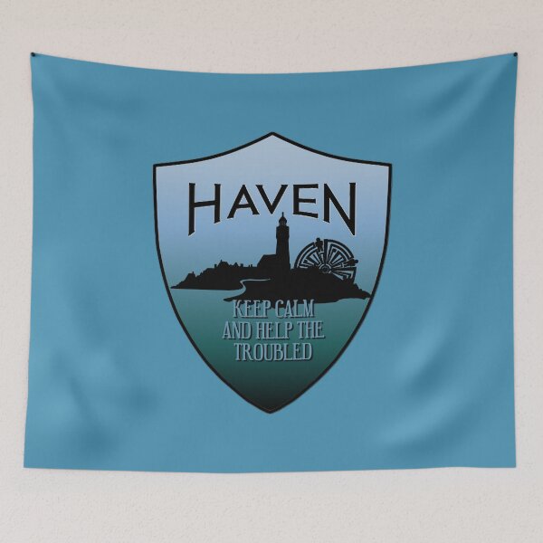 Item preview, Haven Keep Calm Blue Badge Logo designed and sold by HavenDesign.