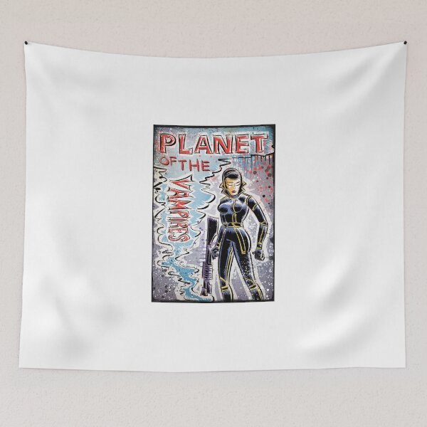 Item preview, Planet of the Vampires, vampire, art, alien, aliens, sci fi, science fiction, horror, space, girl, Terrore, nello, spazio, joe badon, mario bava, Evi Marandi, blaster, gun designed and sold by Joe Badon.