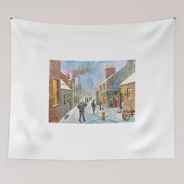 Item preview, the coal man winter British street scene Poster designed and sold by GORDON BRUCE ART.