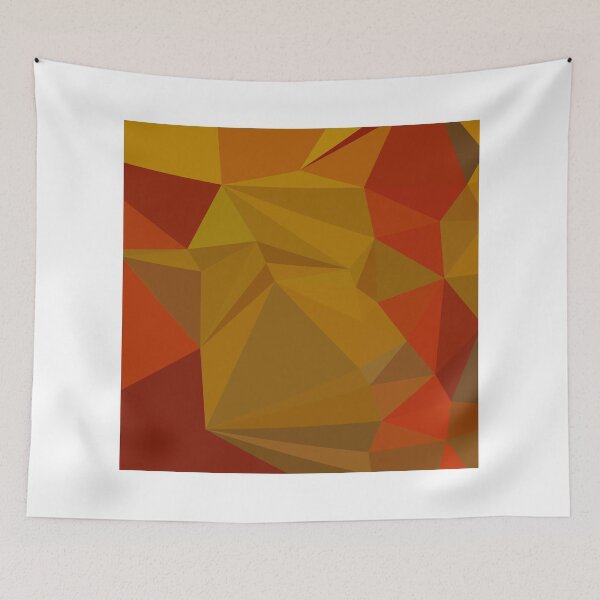 Item preview, Tenne Tawny Orange Abstract Low Polygon Background designed and sold by retrovectors.