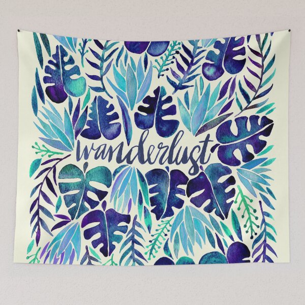 Item preview, Tropical Wanderlust – Blue designed and sold by Cat Coquillette.