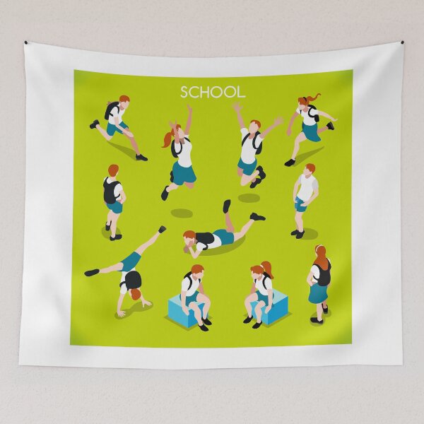 Item preview, Students Set - Isometric People designed and sold by aurielaki.