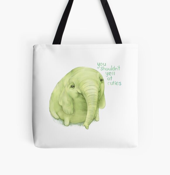 Tree Trunks quote: You shouldn't yell at cuties All Over Print Tote Bag
