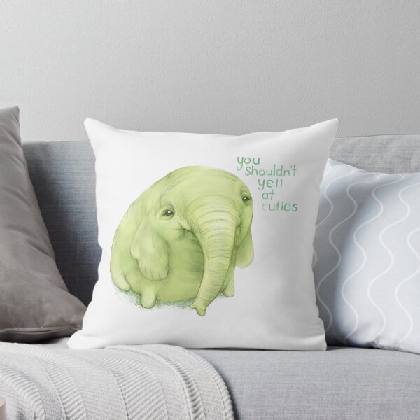 Tree Trunks quote: You shouldn't yell at cuties Throw Pillow