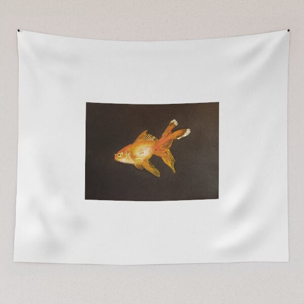 Item preview, Fancy goldfish on black background designed and sold by glenshee.