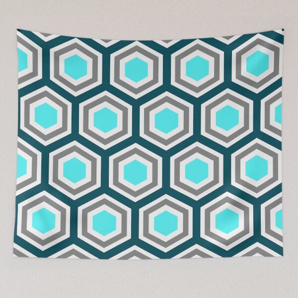 Item preview, Neon Hexagon Pattern designed and sold by ThoseFandomss.