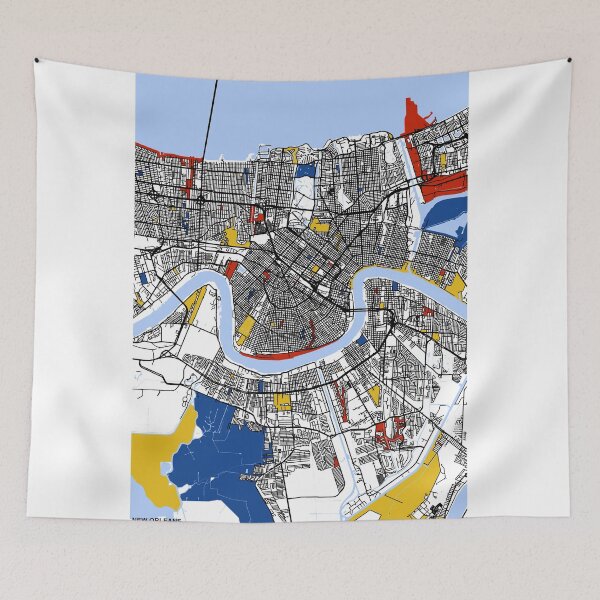 Item preview, New Orleans Mondrian map designed and sold by mondrianmaps.