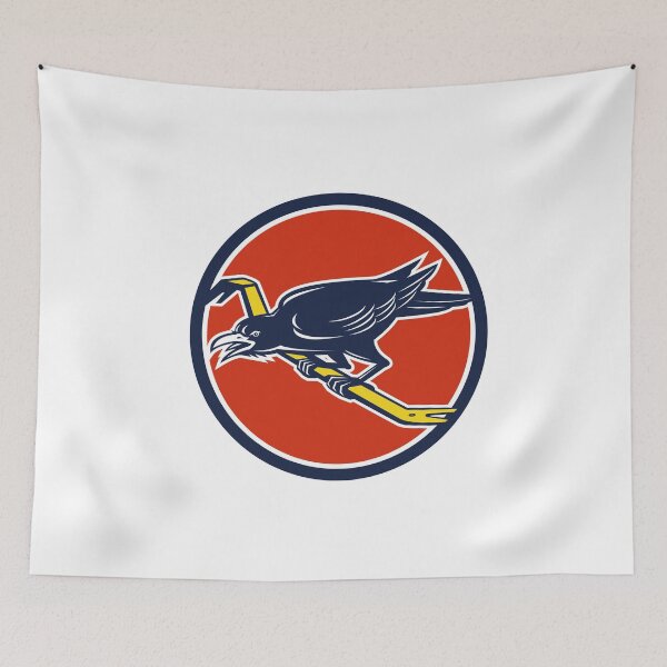 Item preview, Crow Perching Crowbar Circle Retro designed and sold by patrimonio.