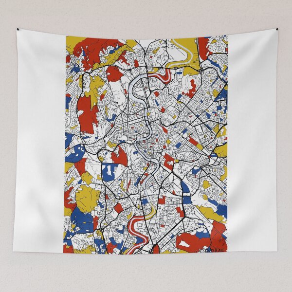 Item preview, Rome Mondrian map designed and sold by mondrianmaps.