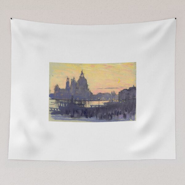 Item preview, Vintage Pastel Drawing Cityscape designed and sold by Vintage Designs +.