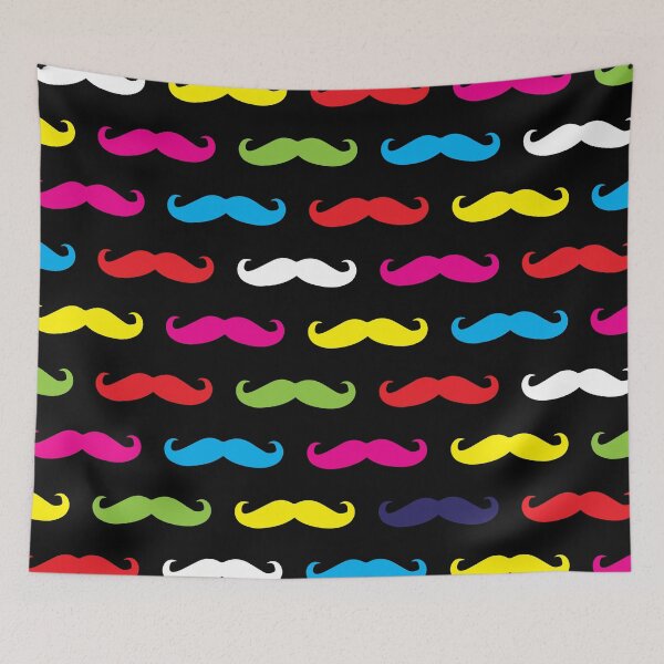 Item preview, Colourful Moustache Pattern designed and sold by 4ogo Design.