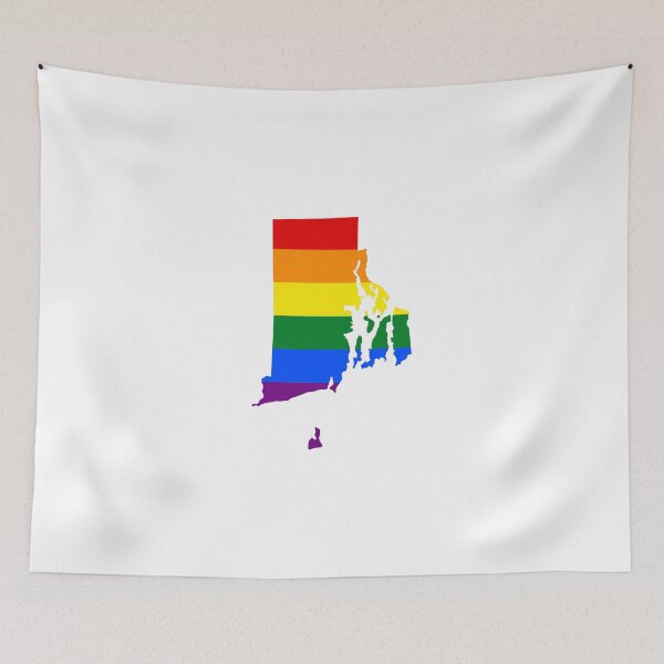 Item preview, LGBT Flag Map of Rhode Island  designed and sold by abbeyz71.