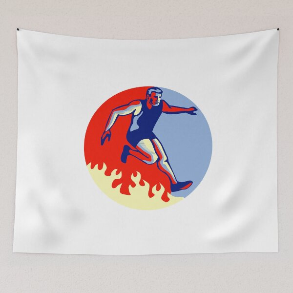 Item preview, Obstacle Racing Jumping Fire Retro designed and sold by patrimonio.