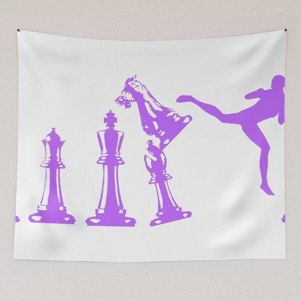 Item preview, Female Kickboxer Jumping Back Kick Purple  designed and sold by yin888.