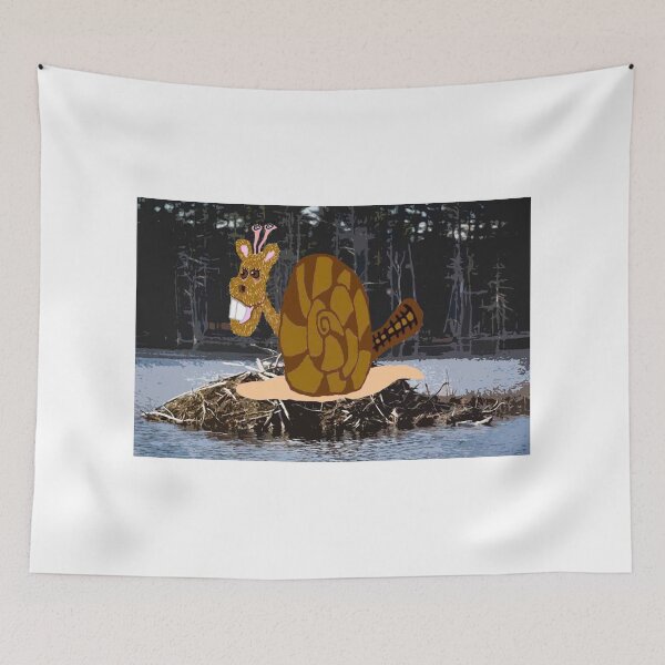 Item preview, Beaver Snail At His Beaver Snail Dam designed and sold by pinkyjainpan.