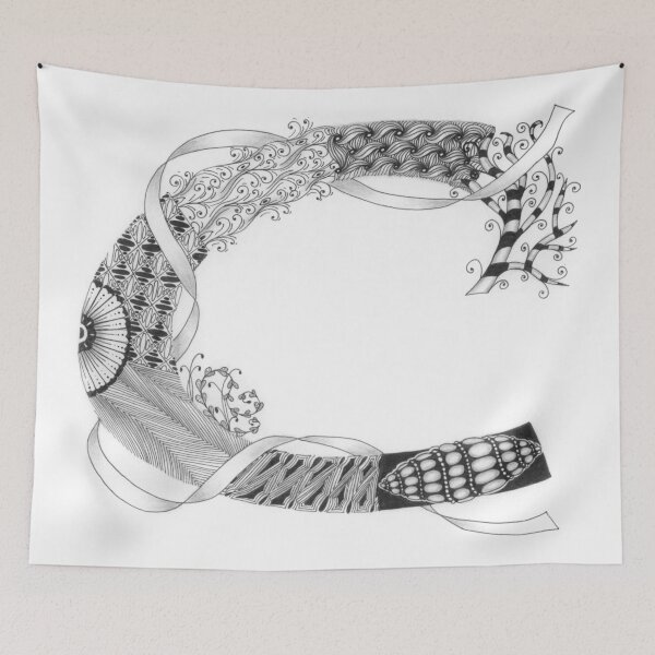 Item preview, Zentangle®-Inspired Art - Tangled Alphabet - C designed and sold by Laurel Storey, CZT.