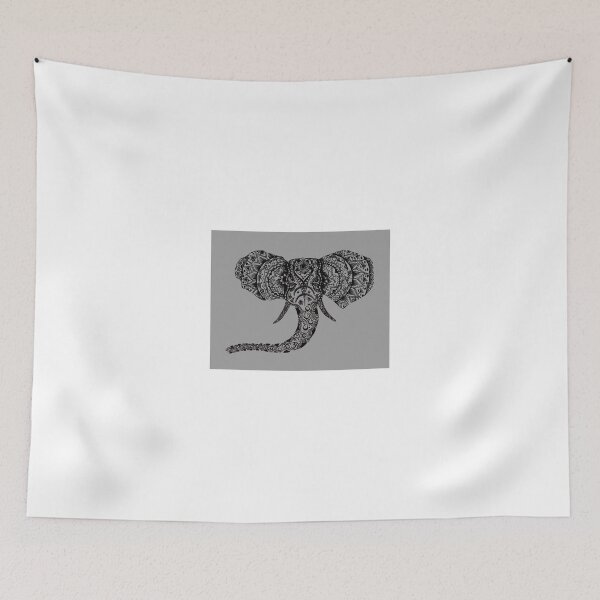 Item preview, Grey Elephant Mandala designed and sold by inklingsbyellie.