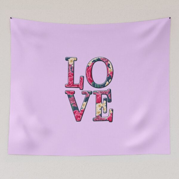 Item preview, LOVE in Floral Font designed and sold by Greenbaby.