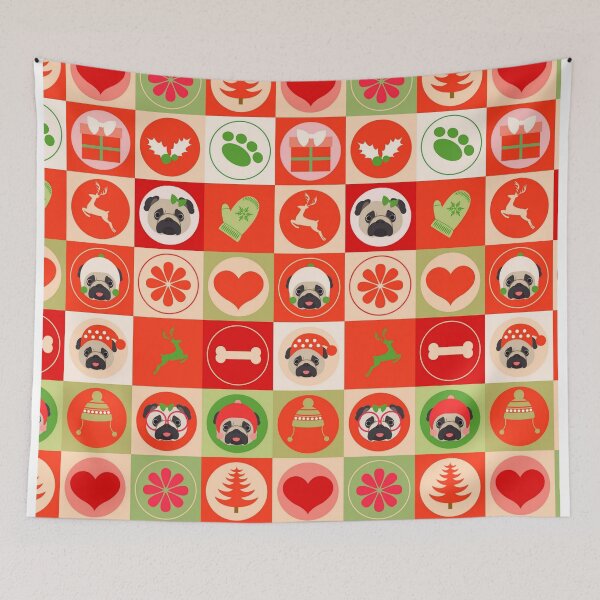 Item preview, Sweet Christmas Pugs 3 designed and sold by pugmom4.
