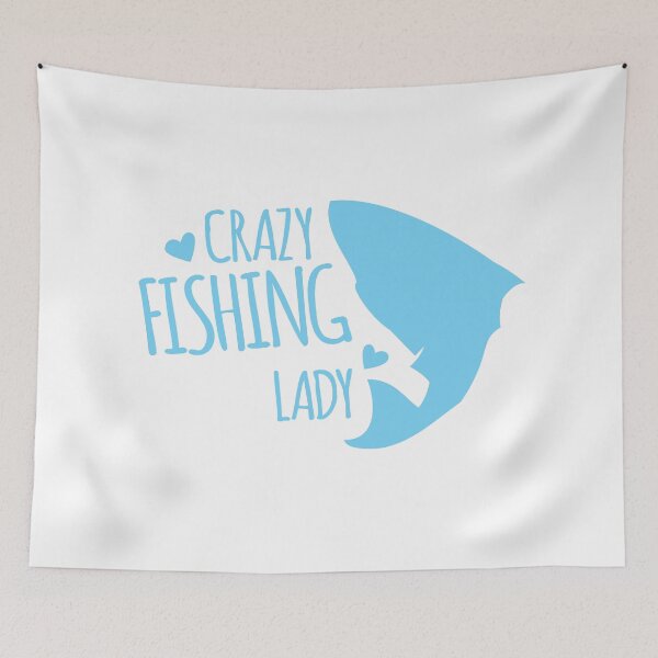 Item preview, Crazy Fishing Lady designed and sold by jazzydevil.