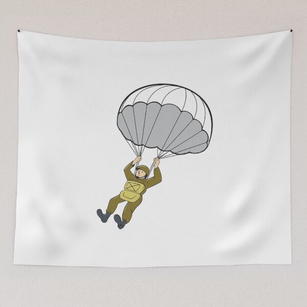 Item preview, American Paratrooper Parachute Cartoon designed and sold by patrimonio.
