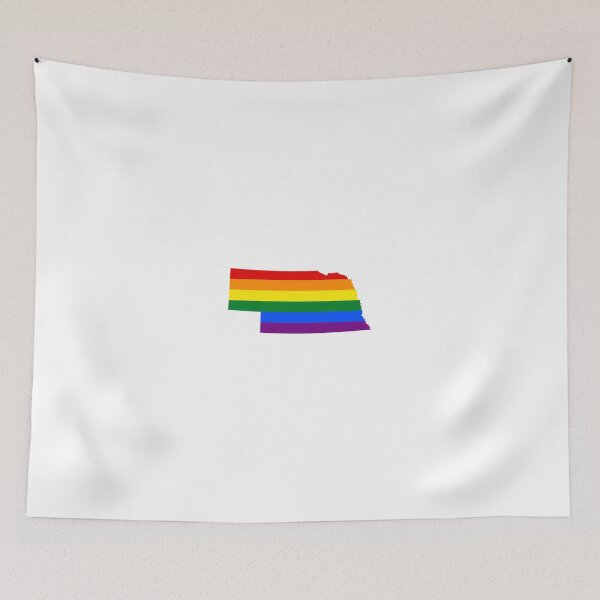 Item preview, LGBT Flag Map of Nebraska  designed and sold by abbeyz71.