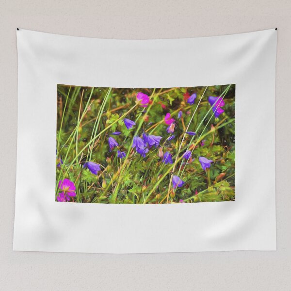 Item preview, Harebells and Geraniums textured designed and sold by Violaman.