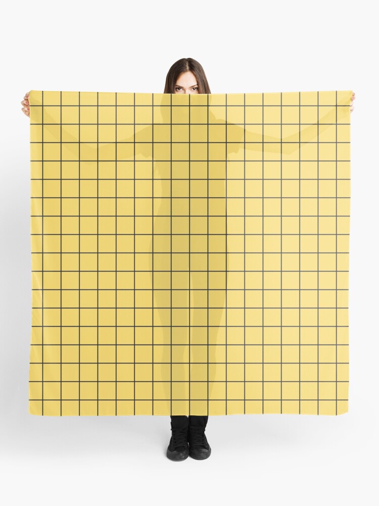 mustard yellow and black scarf