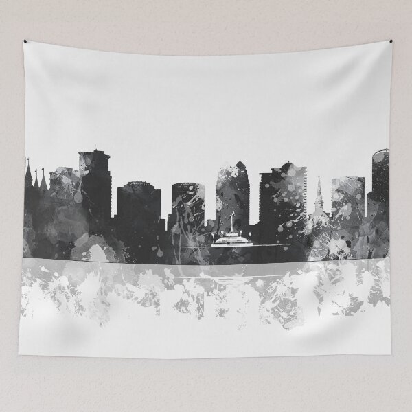Item preview, Orlando, Florida Skyline BW designed and sold by Marlene Watson-Hall.