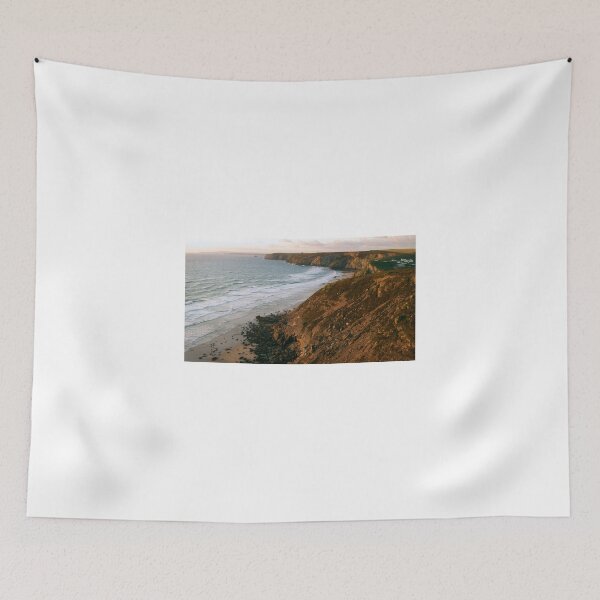 Item preview, Sunset along Porth Towan Cliff Path designed and sold by Lucy Davey.