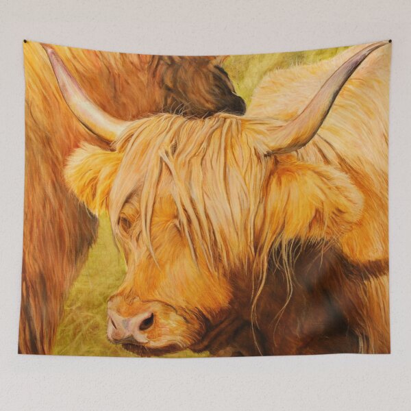 Item preview, Highland Cow oil painting designed and sold by glenshee.