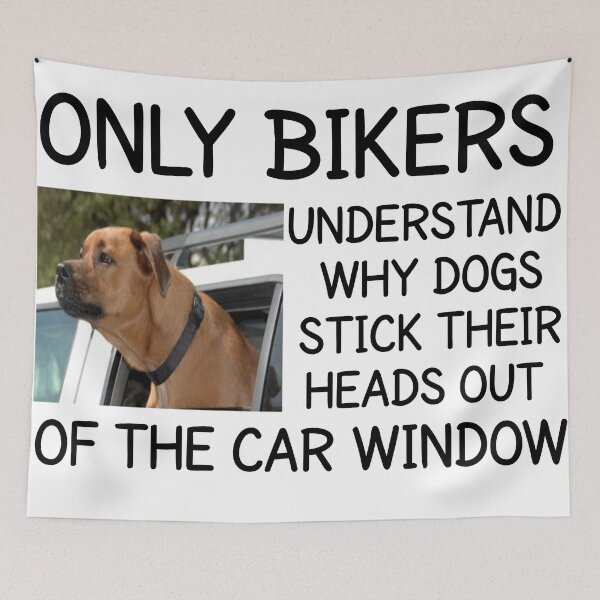 Item preview, ONLY BIKERS UNDERSTAND WHY DOGS STICK HEAD OUT OF CAR WINDOW designed and sold by CalliopeSt.