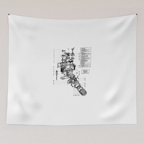 Item preview, 1977 Nikon SLR Camera exploded drawing. designed and sold by timothybeighton.