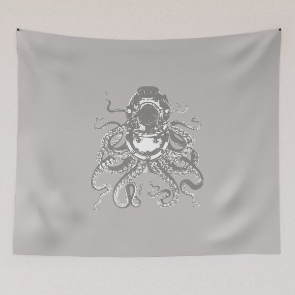 Item preview, Octopus in a diving helmet designed and sold by monsterplanet.