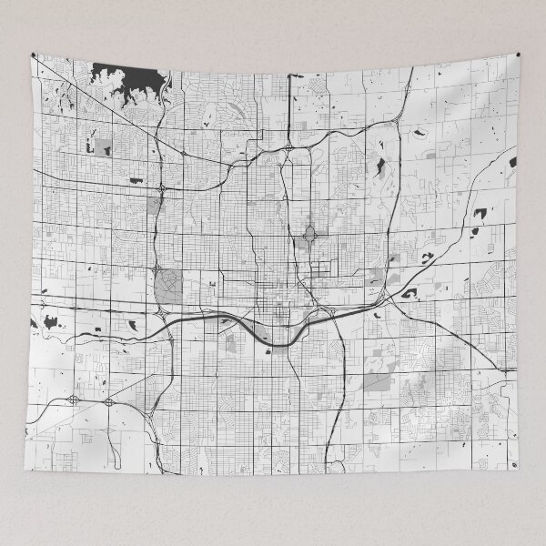 Item preview, Oklahoma City Map Gray designed and sold by HubertRoguski.