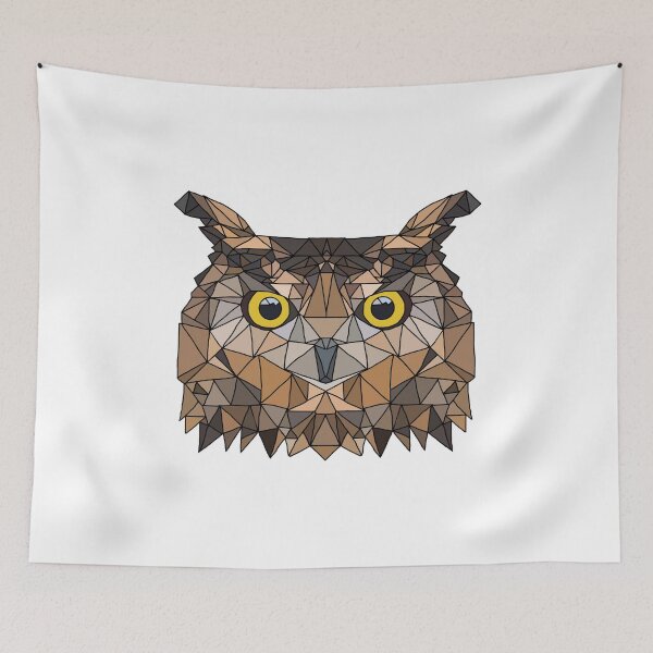 Item preview, Geometric stained glass owl designed and sold by NemJames.