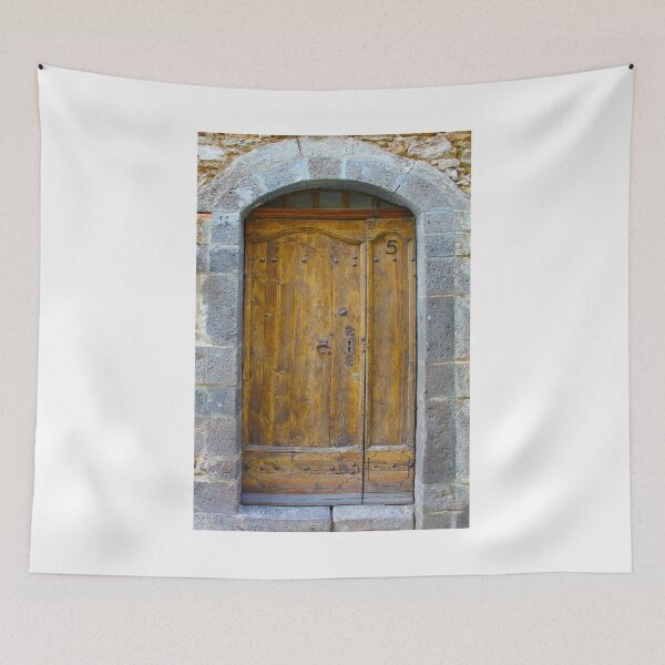 Item preview, Medieval Wooden Door on Stone Castle, FRANCE designed and sold by Bruno Beach.