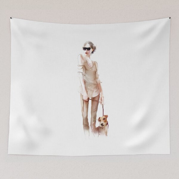 Item preview, Young  woman with dog designed and sold by Teni.
