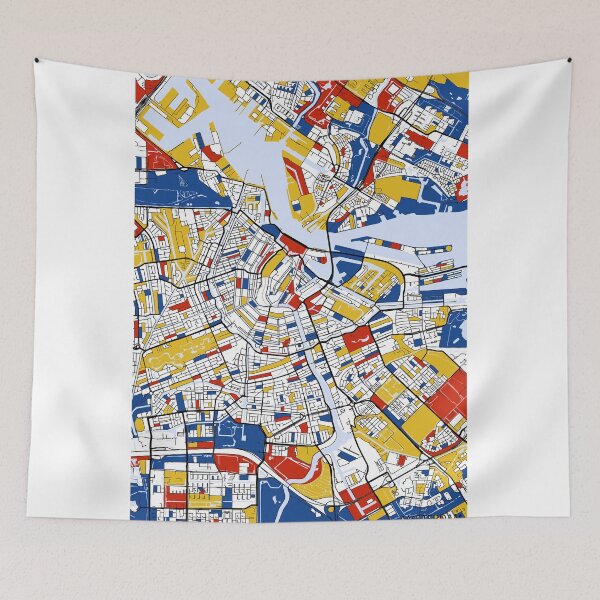 Item preview, Amsterdam Mondrian map designed and sold by mondrianmaps.